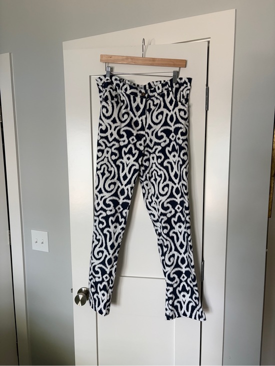 Gretchen Scott Designs Pants - Gretchen Scott is Patterned Women's Jeans in Navy and White